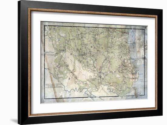 1863, Bertie County Wall Map, North Carolina, United States-null-Framed Giclee Print