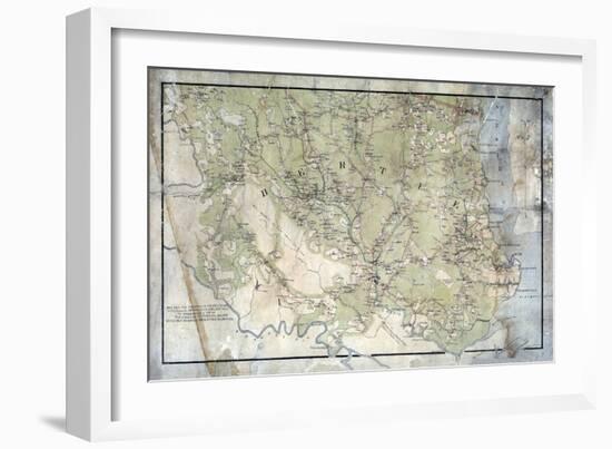 1863, Bertie County Wall Map, North Carolina, United States-null-Framed Giclee Print