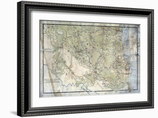 1863, Bertie County Wall Map, North Carolina, United States-null-Framed Giclee Print