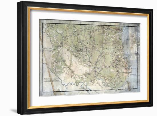 1863, Bertie County Wall Map, North Carolina, United States-null-Framed Giclee Print