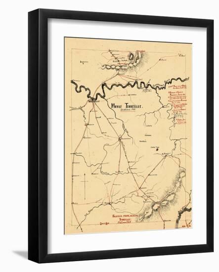 1863, Middle Tennessee 1863, Tennessee, United States-null-Framed Giclee Print