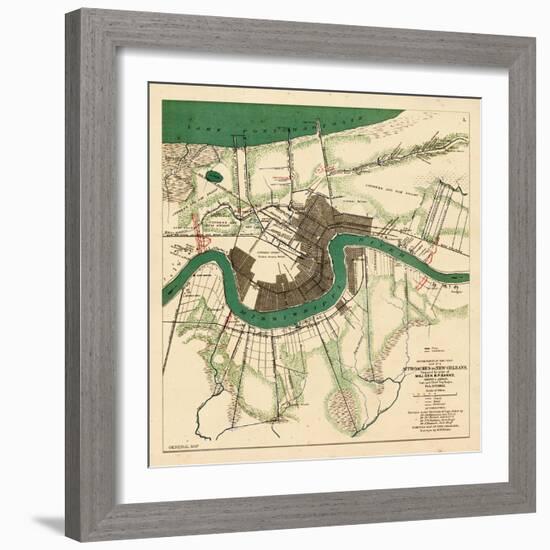 1863, New Orleans City Approaches, Louisiana, United States-null-Framed Giclee Print