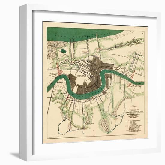 1863, New Orleans City Approaches, Louisiana, United States-null-Framed Giclee Print