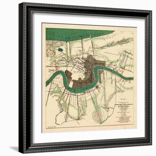 1863, New Orleans City Approaches, Louisiana, United States-null-Framed Giclee Print