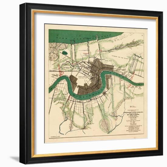 1863, New Orleans City Approaches, Louisiana, United States-null-Framed Giclee Print