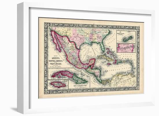 1864, Bahamas, Cuba, Dominican Republic, Honduras, Jamaica, Mexico, Puerto Rico-null-Framed Giclee Print