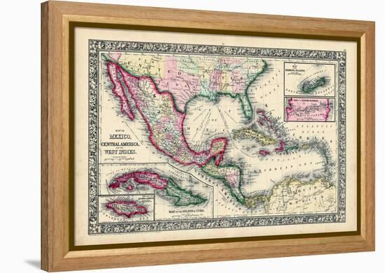 1864, Bahamas, Cuba, Dominican Republic, Honduras, Jamaica, Mexico, Puerto Rico-null-Framed Premier Image Canvas