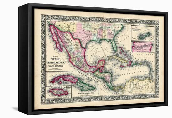 1864, Bahamas, Cuba, Dominican Republic, Honduras, Jamaica, Mexico, Puerto Rico-null-Framed Premier Image Canvas