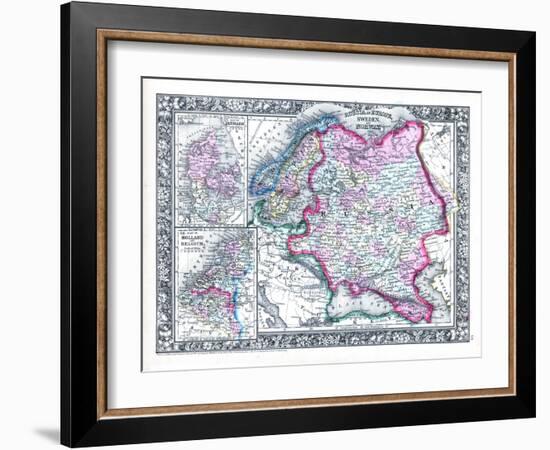 1864, Belgium, Denmark, Finland, Norway, Russia, Sweden, Europe, Russia in Europe, Sweden-null-Framed Giclee Print