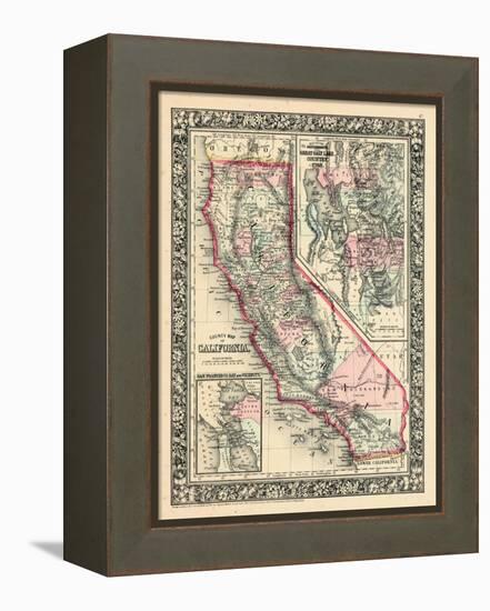 1864, California, Utah, San Francisco Bay Mitchell Plate, California, United States-null-Framed Premier Image Canvas