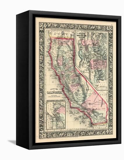 1864, California, Utah, San Francisco Bay Mitchell Plate, California, United States-null-Framed Premier Image Canvas