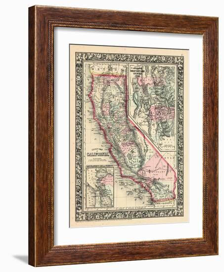 1864, California, Utah, San Francisco Bay Mitchell Plate, California, United States-null-Framed Giclee Print