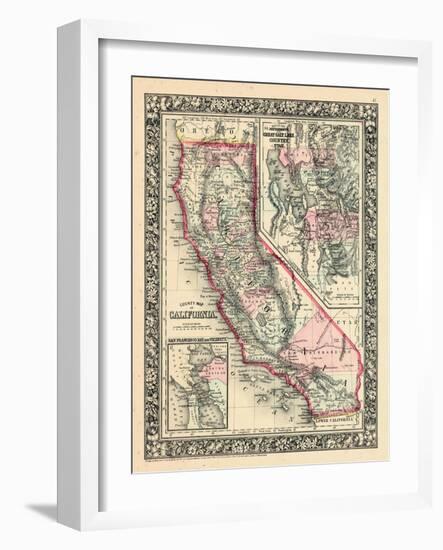 1864, California, Utah, San Francisco Bay Mitchell Plate, California, United States-null-Framed Giclee Print