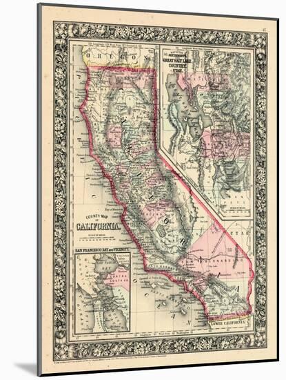 1864, California, Utah, San Francisco Bay Mitchell Plate, California, United States-null-Mounted Giclee Print