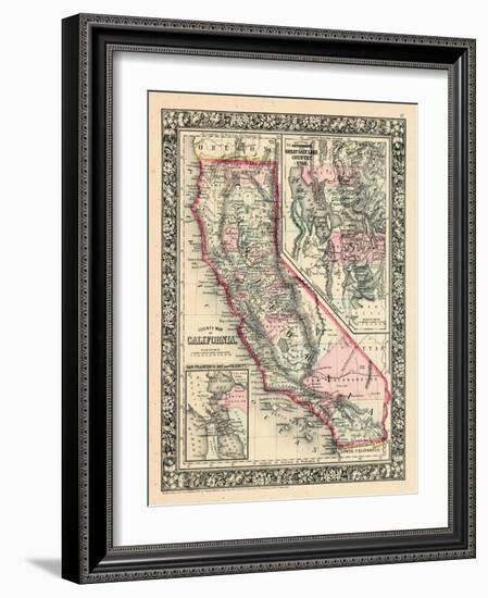 1864, California, Utah, San Francisco Bay Mitchell Plate, California, United States-null-Framed Giclee Print