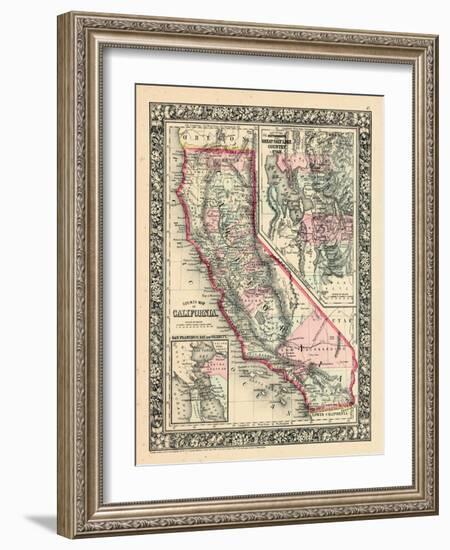 1864, California, Utah, San Francisco Bay Mitchell Plate, Utah, United States-null-Framed Giclee Print