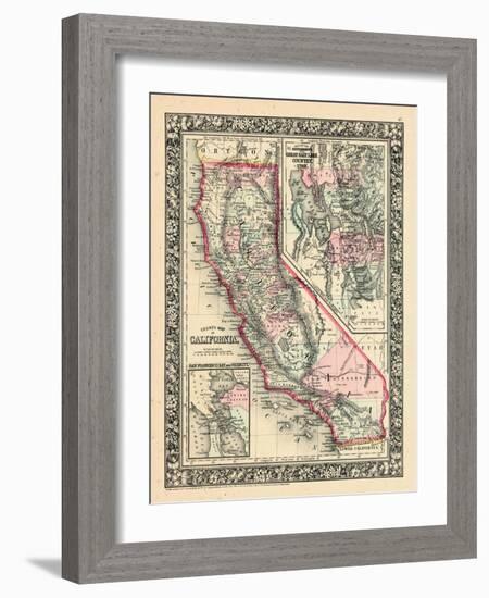 1864, California, Utah, San Francisco Bay Mitchell Plate, Utah, United States-null-Framed Giclee Print