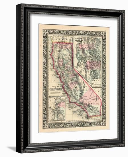 1864, California, Utah, San Francisco Bay Mitchell Plate, Utah, United States-null-Framed Giclee Print