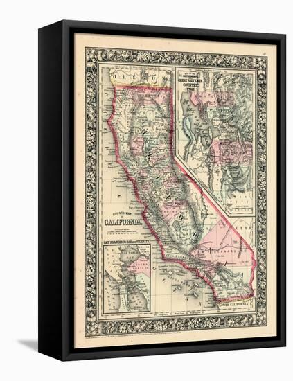 1864, California, Utah, San Francisco Bay Mitchell Plate, Utah, United States-null-Framed Premier Image Canvas