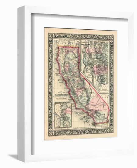 1864, California, Utah, San Francisco Bay Mitchell Plate, Utah, United States-null-Framed Giclee Print