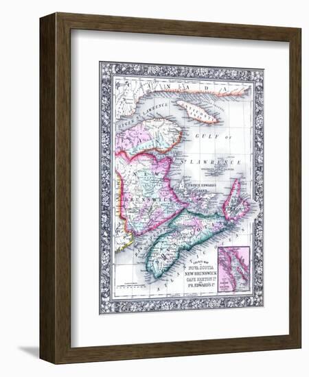 1864, Canada, New Brunswick, Nova Scotia, Prince Edward Island, North America, Nova Scotia-null-Framed Giclee Print