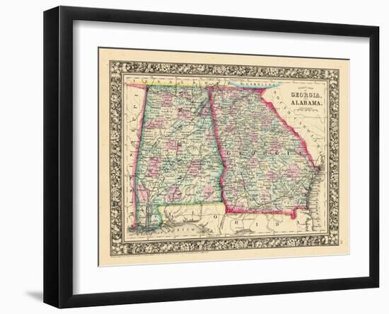 1864, Georgia and Alabama Mitchell Plate, Alabama, United States-null-Framed Giclee Print