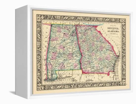 1864, Georgia and Alabama Mitchell Plate, Alabama, United States-null-Framed Premier Image Canvas