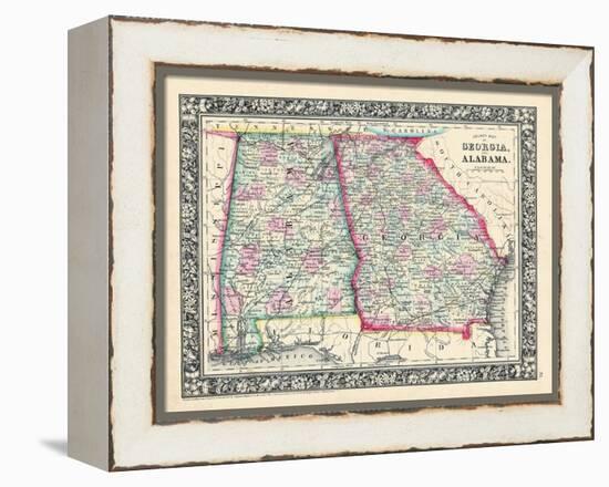 1864, Georgia and Alabama Mitchell Plate, Georgia, United States-null-Framed Premier Image Canvas