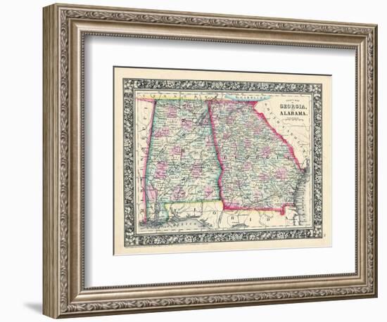 1864, Georgia and Alabama Mitchell Plate, Georgia, United States-null-Framed Giclee Print