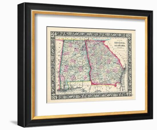 1864, Georgia and Alabama Mitchell Plate, Georgia, United States-null-Framed Giclee Print