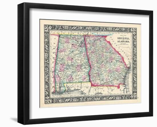 1864, Georgia and Alabama Mitchell Plate, Georgia, United States-null-Framed Giclee Print