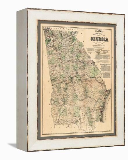 1864, Georgia State Map, Georgia, United States-null-Framed Premier Image Canvas