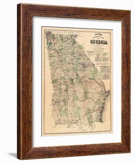 1864, Georgia State Map, Georgia, United States-null-Framed Giclee Print