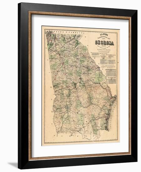 1864, Georgia State Map, Georgia, United States-null-Framed Giclee Print