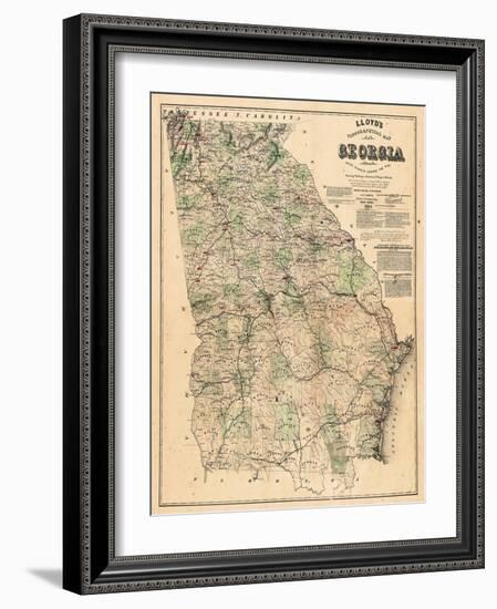 1864, Georgia State Map, Georgia, United States-null-Framed Giclee Print