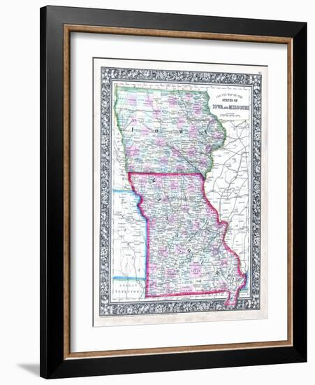 1864, Iowa and Missouri Mitchell Plate, Missouri, United States-null-Framed Giclee Print