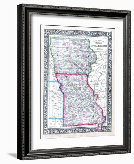 1864, Iowa and Missouri Mitchell Plate, Missouri, United States-null-Framed Giclee Print