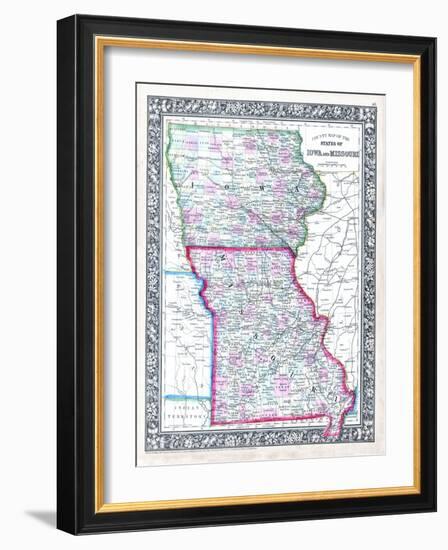 1864, Iowa and Missouri Mitchell Plate, Missouri, United States-null-Framed Giclee Print