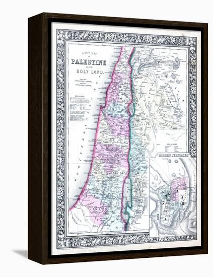 1864, Israel, Jordania, Palestine, Asia, Holy Land, Palestine, Modern Jerusalem-null-Framed Premier Image Canvas