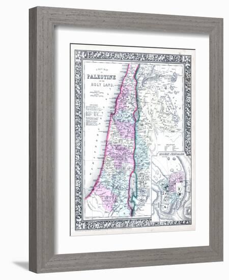 1864, Israel, Jordania, Palestine, Asia, Holy Land, Palestine, Modern Jerusalem-null-Framed Giclee Print