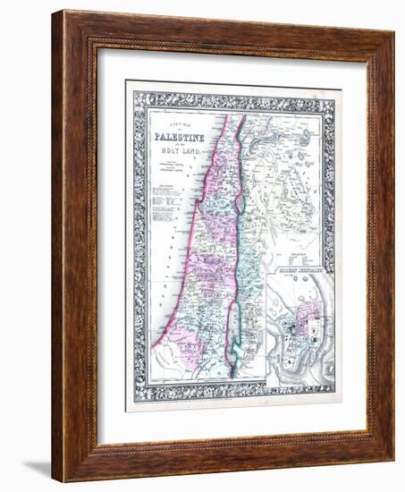 1864, Israel, Jordania, Palestine, Asia, Holy Land, Palestine, Modern Jerusalem-null-Framed Giclee Print