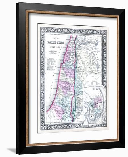 1864, Israel, Jordania, Palestine, Asia, Holy Land, Palestine, Modern Jerusalem-null-Framed Giclee Print