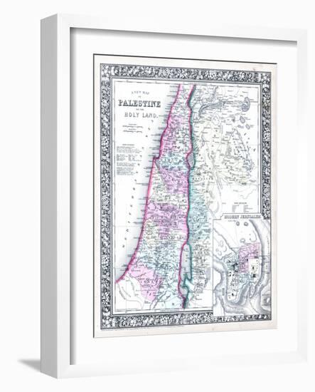 1864, Israel, Jordania, Palestine, Asia, Holy Land, Palestine, Modern Jerusalem-null-Framed Giclee Print