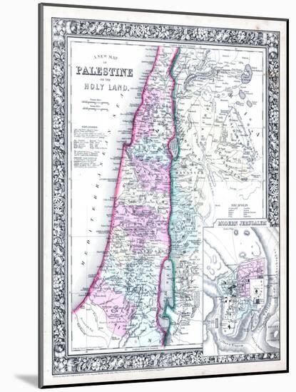 1864, Israel, Jordania, Palestine, Asia, Holy Land, Palestine, Modern Jerusalem-null-Mounted Giclee Print