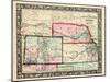 1864, Kansas, Nebraska, Colorado and Dakota Mitchell Plate, Nebraska, United States-null-Mounted Giclee Print