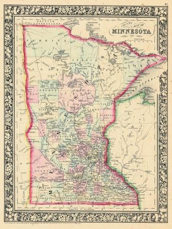 Old map of Saint Paul Minnesota 1874 Vintage Map Wall Map Print