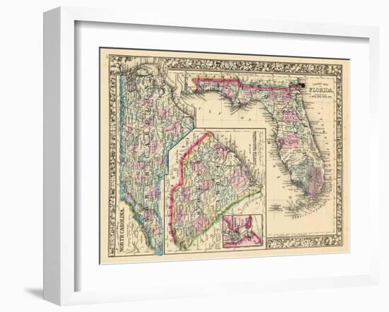 1864, North Carolina, South Carolina, Florida, North Carolina, United States-null-Framed Giclee Print