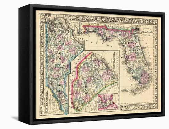 1864, North Carolina, South Carolina, Florida, North Carolina, United States-null-Framed Premier Image Canvas