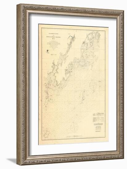 1864, St Georges River and Muscle Ridge Channel Chart Maine, Maine, United States-null-Framed Giclee Print