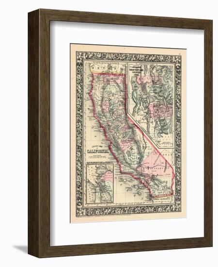 1864, United States, California, Utah, North America, California, Great Salt Lake Country-null-Framed Giclee Print